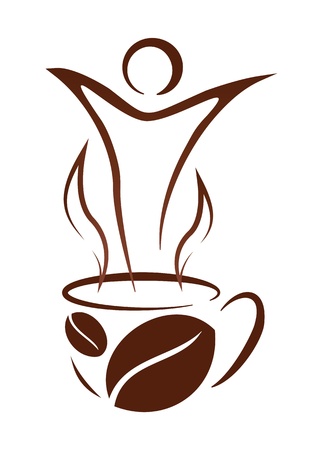Cup of coffee  Concept illustration のイラスト素材