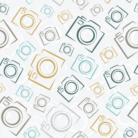 Photo cameras  Seamless pattern background のイラスト素材