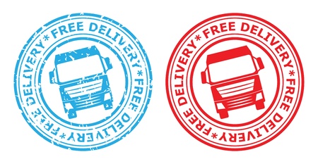 Free delivery vector stampのイラスト素材