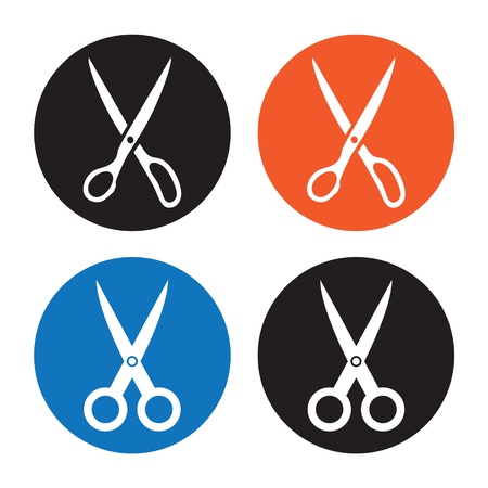 Scissors  Vector icon on white background のイラスト素材