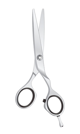 Steel Scissors on white backgroundのイラスト素材