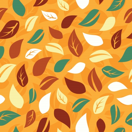 Autumn seamless pattern with leafsのイラスト素材