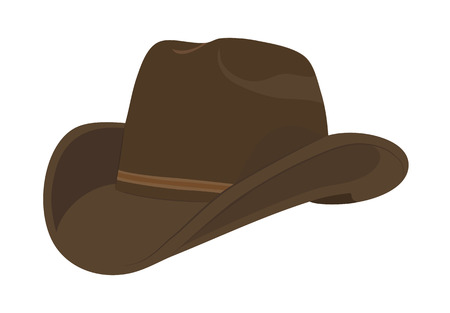 Brown cowboy hat  Vector illustration のイラスト素材