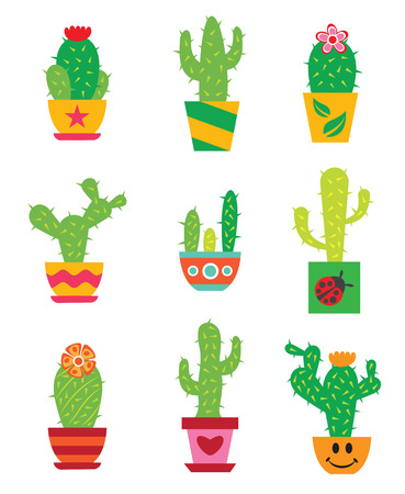 Cactus setのイラスト素材