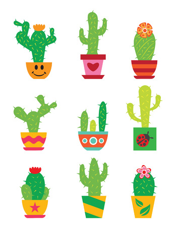 Cactus setのイラスト素材