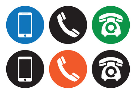 Telephone iconsのイラスト素材