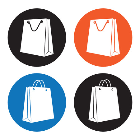 Shopping bag iconsのイラスト素材