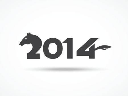 Happy New Year 2014 cardのイラスト素材
