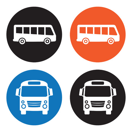 Bus iconsのイラスト素材