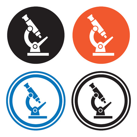 Microscope iconsのイラスト素材