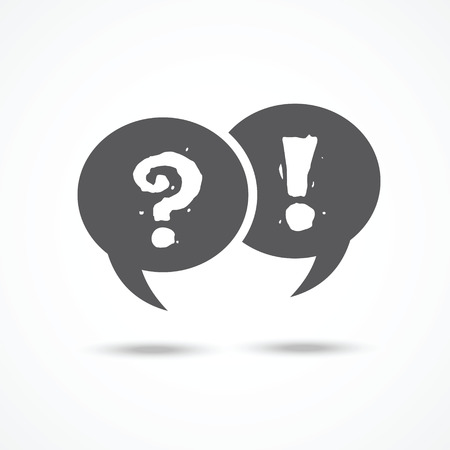 Question and answer on word bubble speechのイラスト素材