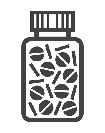 Bottle with pillsのイラスト素材