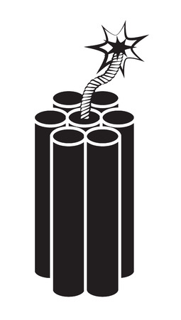 Dynamite on white backgroundのイラスト素材