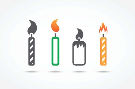 Candle iconsのイラスト素材