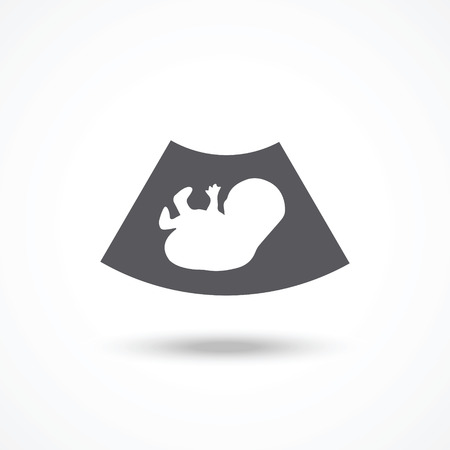Ultrasound baby iconのイラスト素材