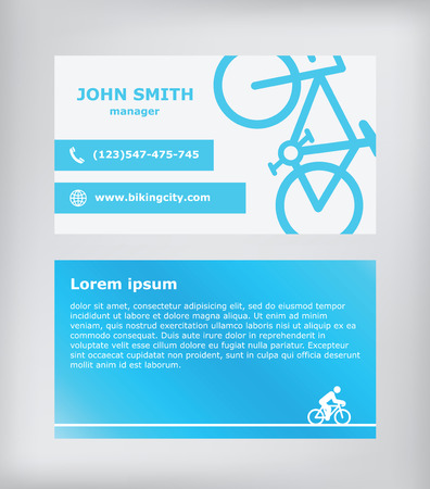 Business card. Biking.のイラスト素材