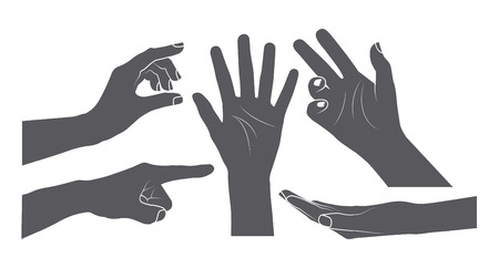 Set of handsのイラスト素材