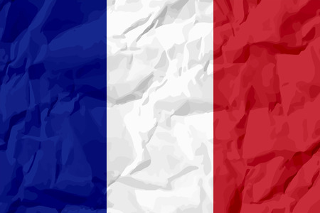 France Flag Vector colorful illustration on whiteのイラスト素材