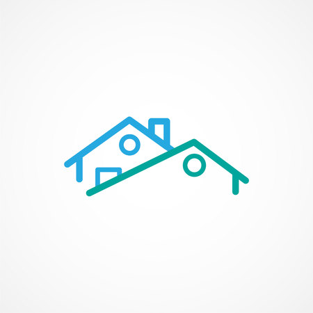 Real estate icon Illustration in trendy linear styleのイラスト素材