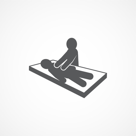 Gray Massage Icon on white backgroundのイラスト素材