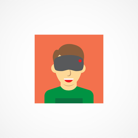 Virtual reality icon on white backgroundのイラスト素材