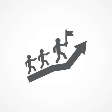 Gray Leadership Icon on white backgroundのイラスト素材