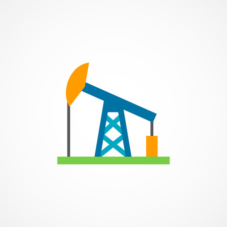 Oil rig icon sign on white backgroundのイラスト素材