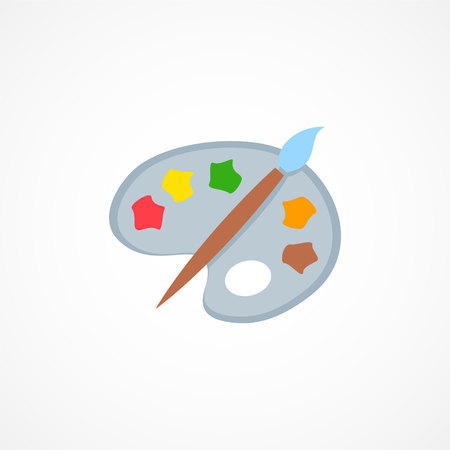 Palette icon sign on white backgroundのイラスト素材