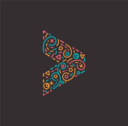 Abstract business logo icon with arrowのイラスト素材