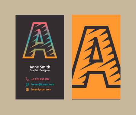 Letter A Logo Business cardのイラスト素材
