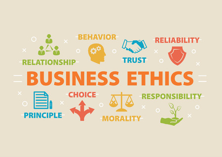 Business Ethics. Concept with icons.のイラスト素材