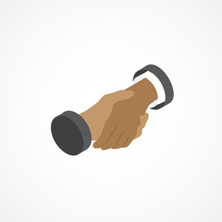 Handshake isometric iconのイラスト素材