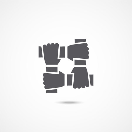 Teamwork icon on white backgroundのイラスト素材