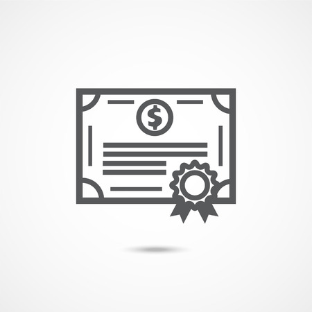 Bonds icon on white background, Vector illustration.のイラスト素材