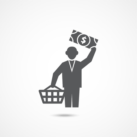 Buyer icon on white background.のイラスト素材