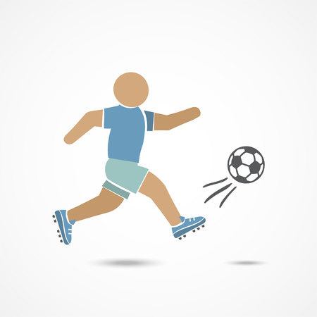Soccer player illustration on whiteのイラスト素材