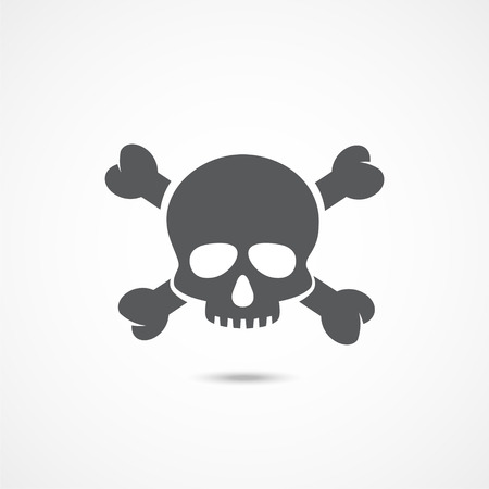Skull Vector Icon illustration on light background.のイラスト素材