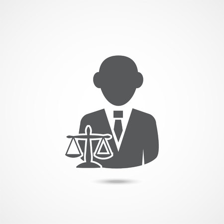 Lawyer icon on whiteのイラスト素材