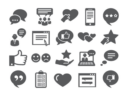 Feedback icons setの写真素材