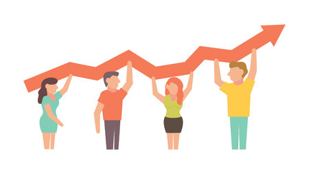 Teamwork Vector illustration for business design and infographicのイラスト素材