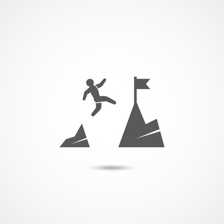 Courage icon on whiteのイラスト素材