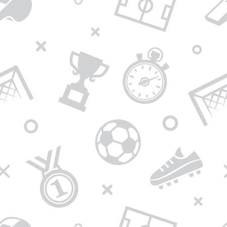Soccer seamless pattern. Sport backgroundのイラスト素材