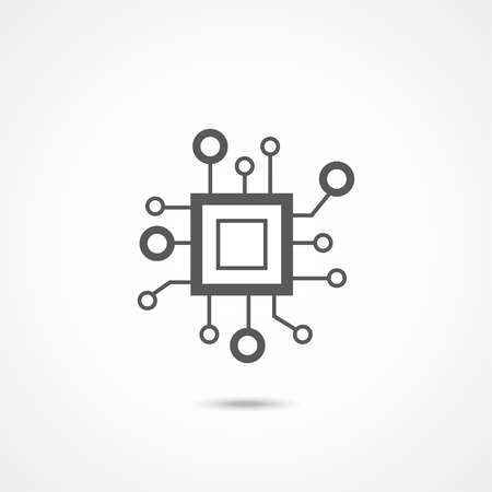 Processor vector icon