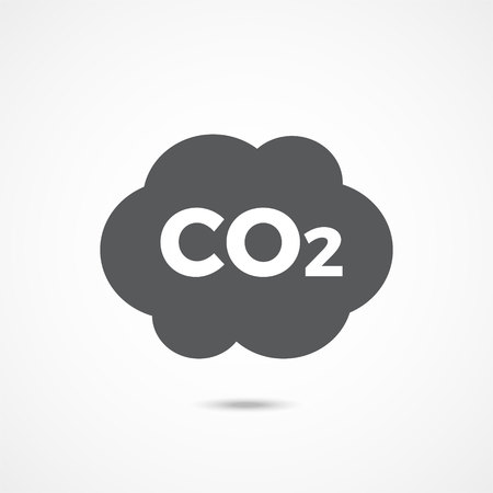 CO2 icon on white backgroundのイラスト素材