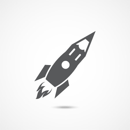 Creative pencil rocket Iconのイラスト素材