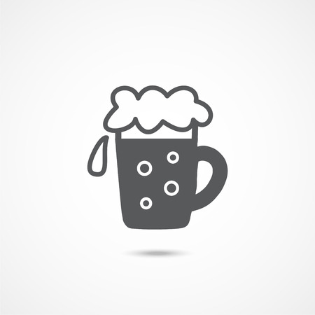 Beer icon on white backgroundのイラスト素材