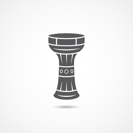 Darbuka flat icon on white backgroundのイラスト素材