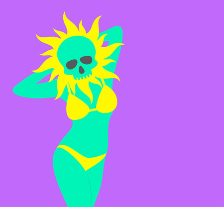 Summer Contemporary art minimal projectのイラスト素材