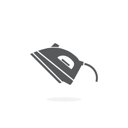 Steam iron icon on whiteのイラスト素材