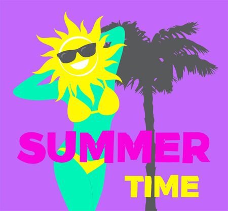 Summer Time Vector illustration inのイラスト素材